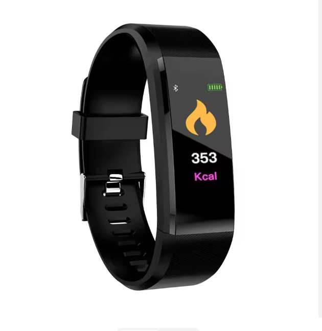 115 plus smart watch for fitness tracking black color