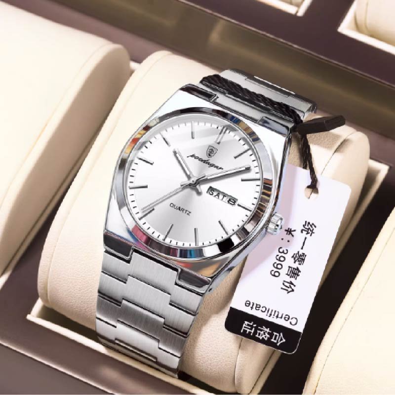 POEDAGAR 930 Ultra Thin Waterproof Quartz Watch for Men